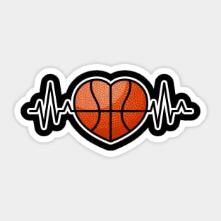 Basketball Heartbeat Sticker